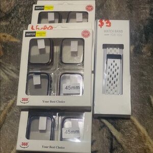 45mm Watch Cases and White Watch Band